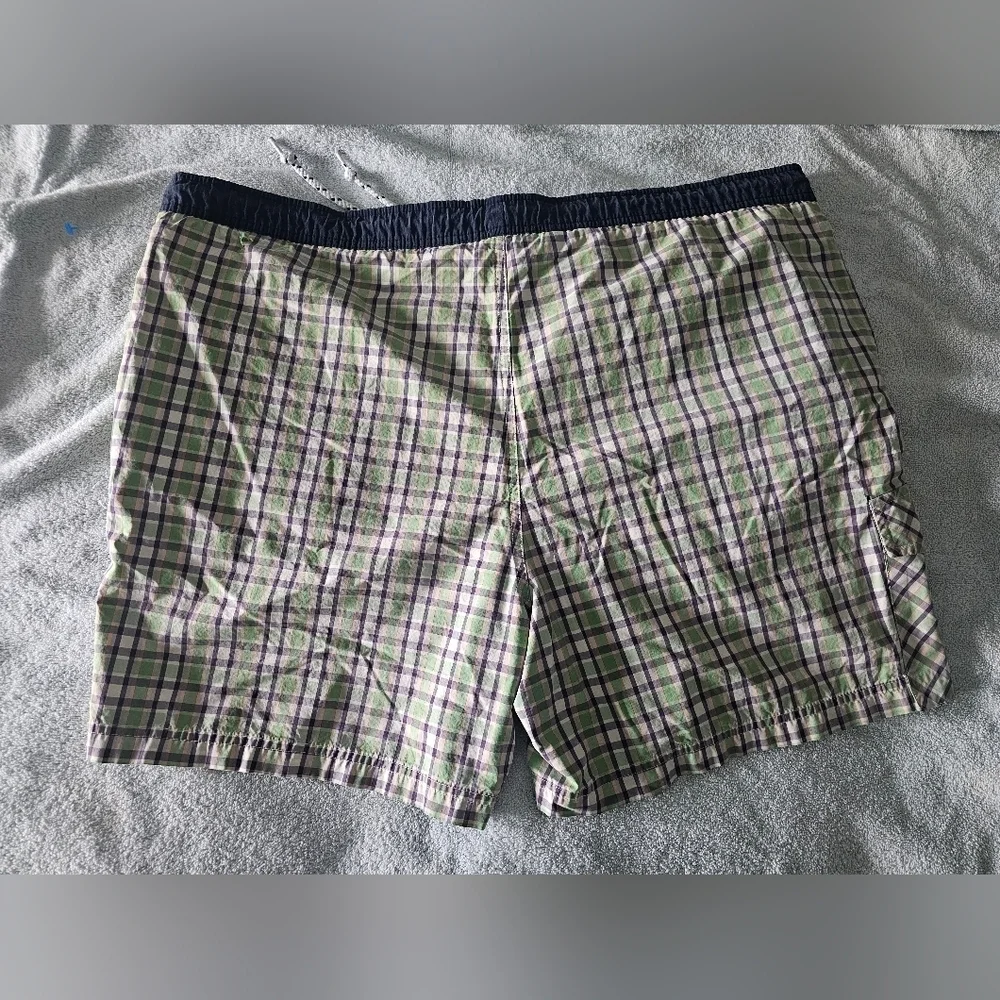 Tommy Hilfiger Men’s Plaid Lounge Swim Shorts Size L Drawstring Elastic Waist